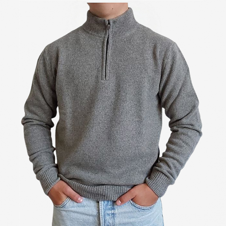 Mezza Zip Uomo 100% Cashmere