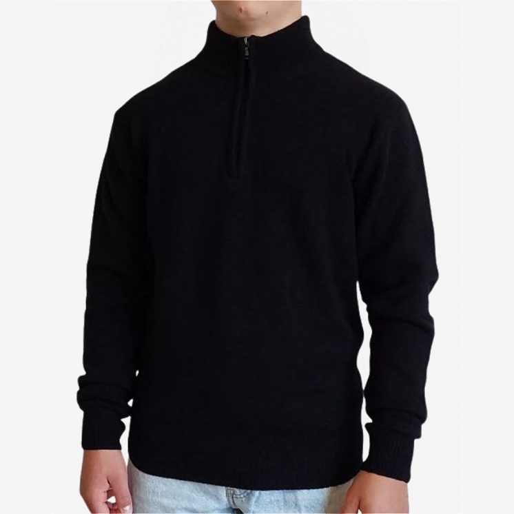 Demi Zip Homme 100% Cachemire