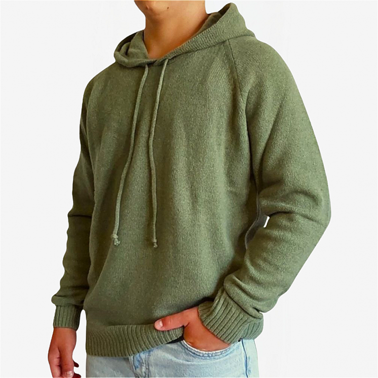 Pullover Unisex à capuche 100% Cachemire