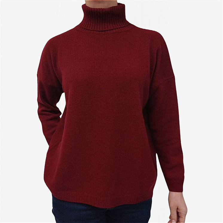 Women's Turtleneck Pullover Over 100% Cashmere