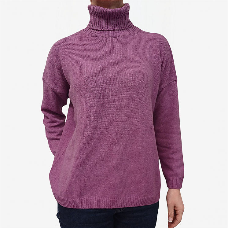 Women's Turtleneck Pullover Over 100% Cashmere