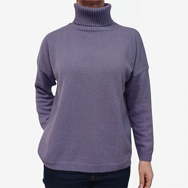 Pullover Donna Dolcevita Over 100% Cashmere