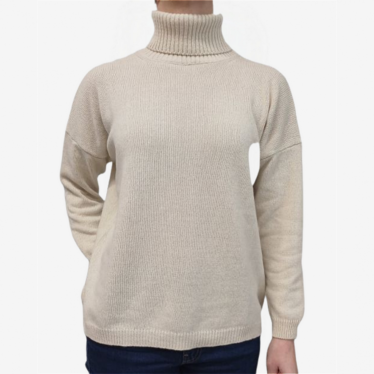 Women's Turtleneck Pullover Over 100% Cashmere