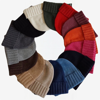 Cappello Bordo Coste 100% Cashmere