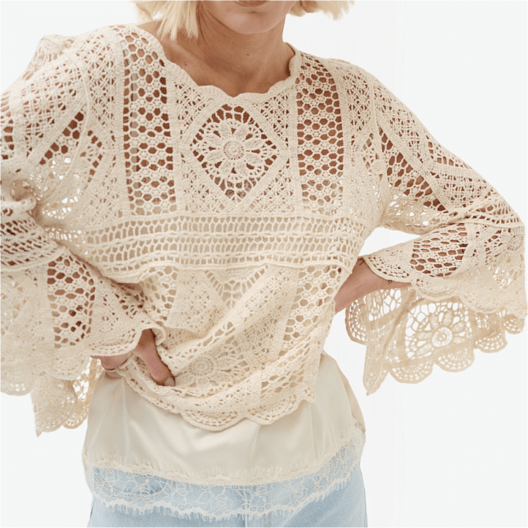 Crochet Sweater 100% Cotton