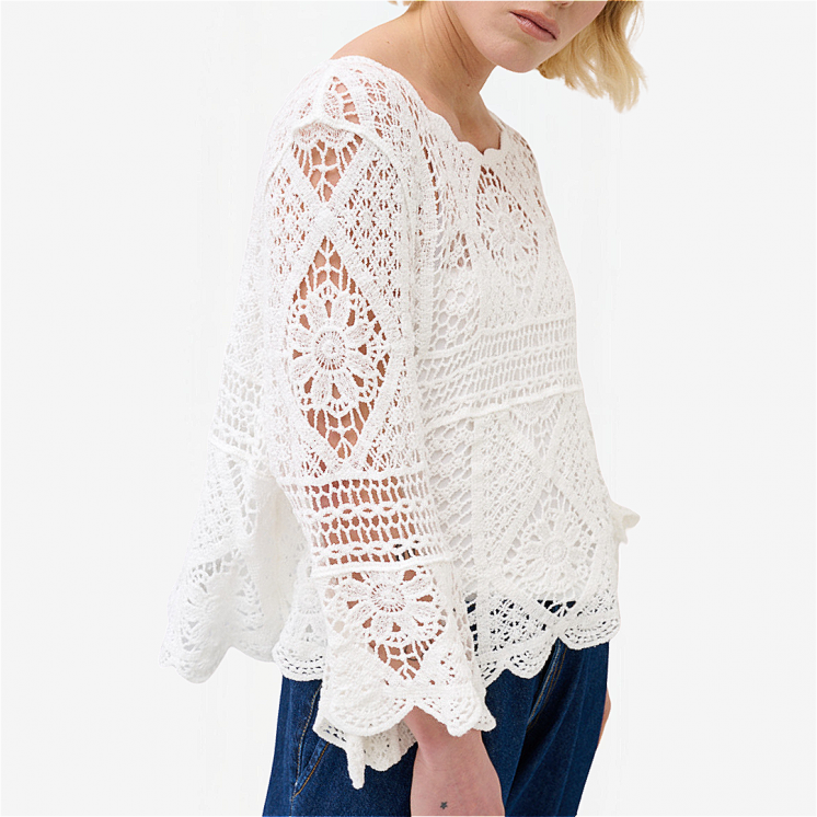 Maglia Crochet 100% Cotone