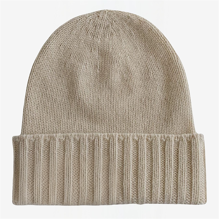 Ribbed Border Hat 100% Cashmere