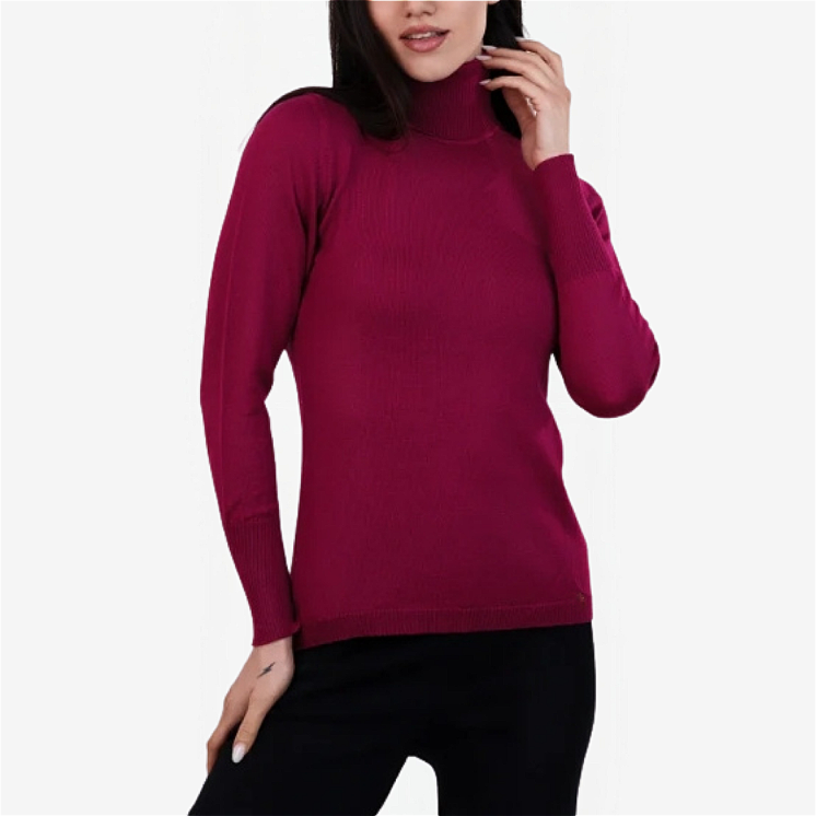 Women's Turtleneck Sweater 100% Extrafine Merino Wool
