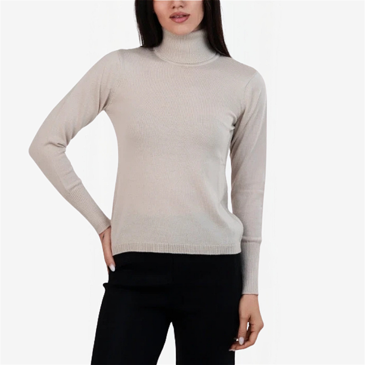 Women's Turtleneck Sweater 100% Extrafine Merino Wool