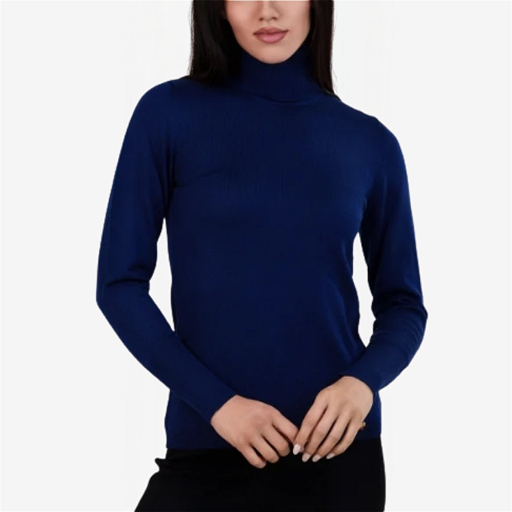 Pullover Femme Col Roulé 100% Laine mérinos Extra-fin