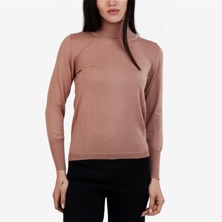 Women's Turtleneck Sweater 100% Extrafine Merino Wool
