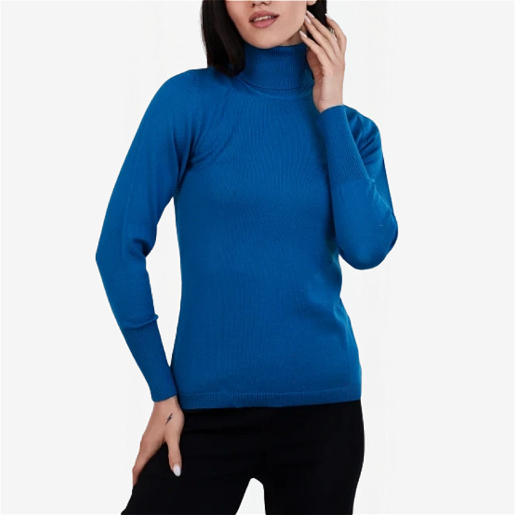 Pullover Femme Col Roulé 100% Laine mérinos Extra-fin