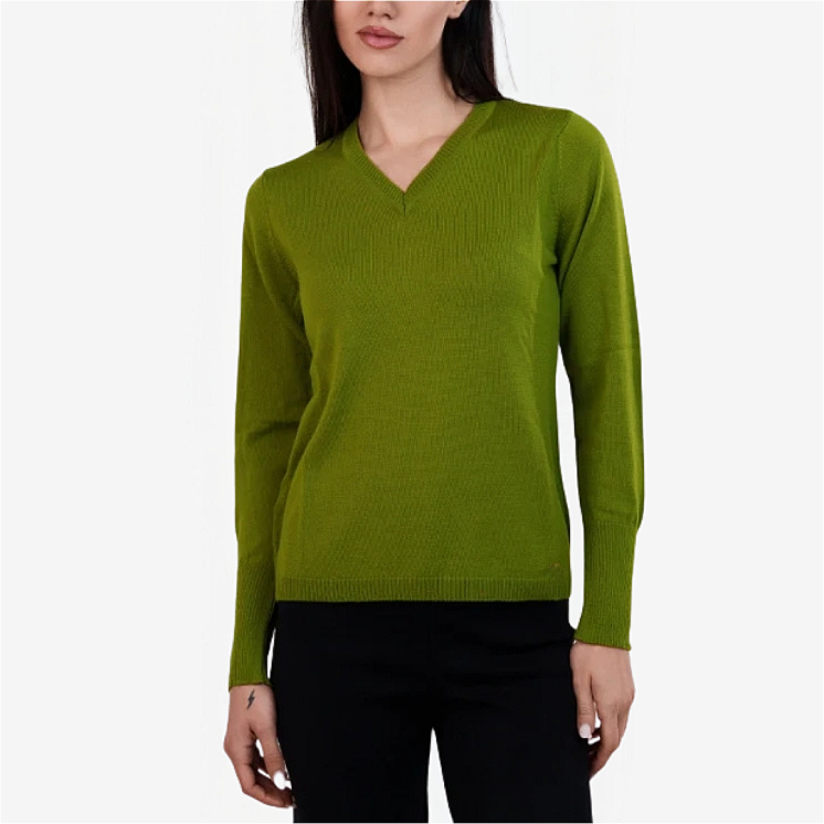 Collo a V Donna 100% Lana Merino Extrafine