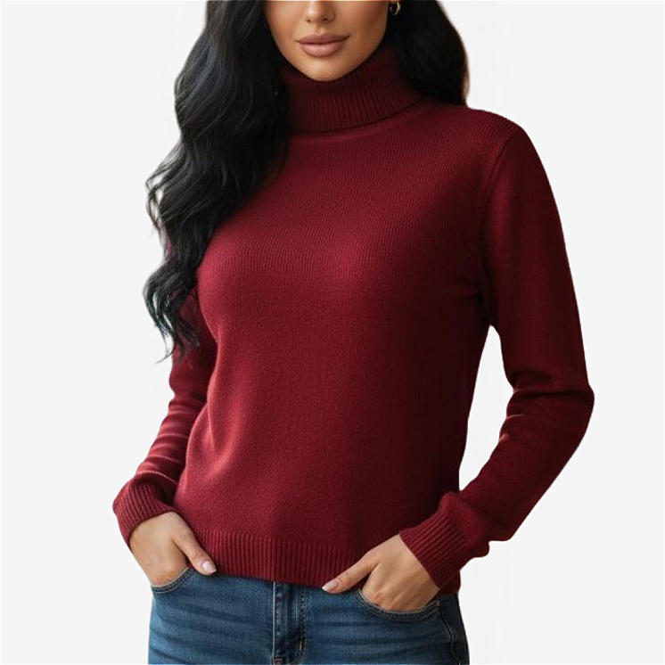 Women's Turtleneck Pullover 100% Cashmere