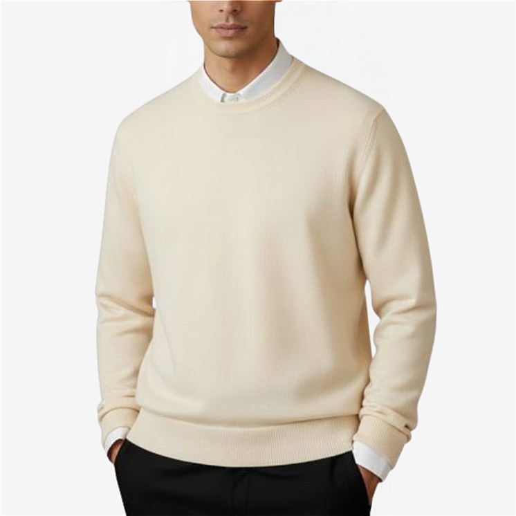 Men's Crewneck Light Pullover 100% Cashmere