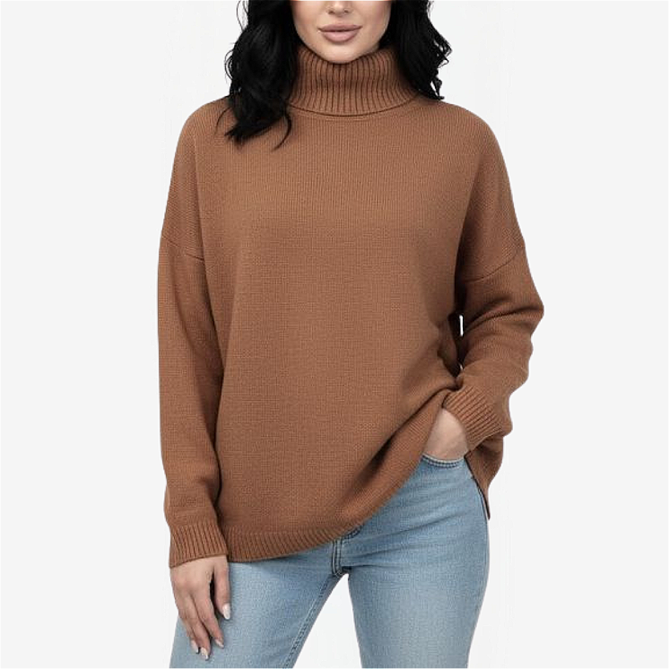 Pullover Donna Dolcevita Over 100% Cashmere