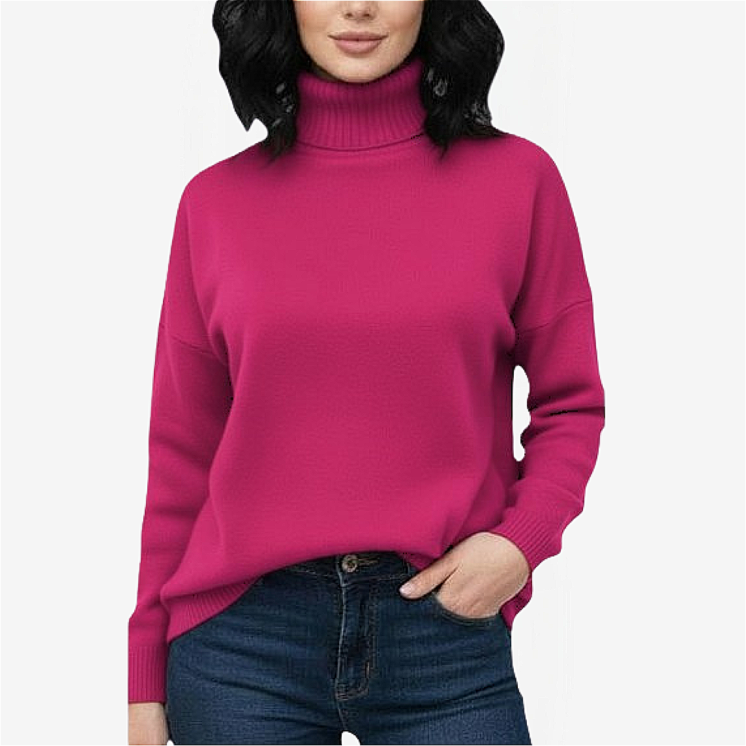Women's Turtleneck Pullover Over 100% Cashmere