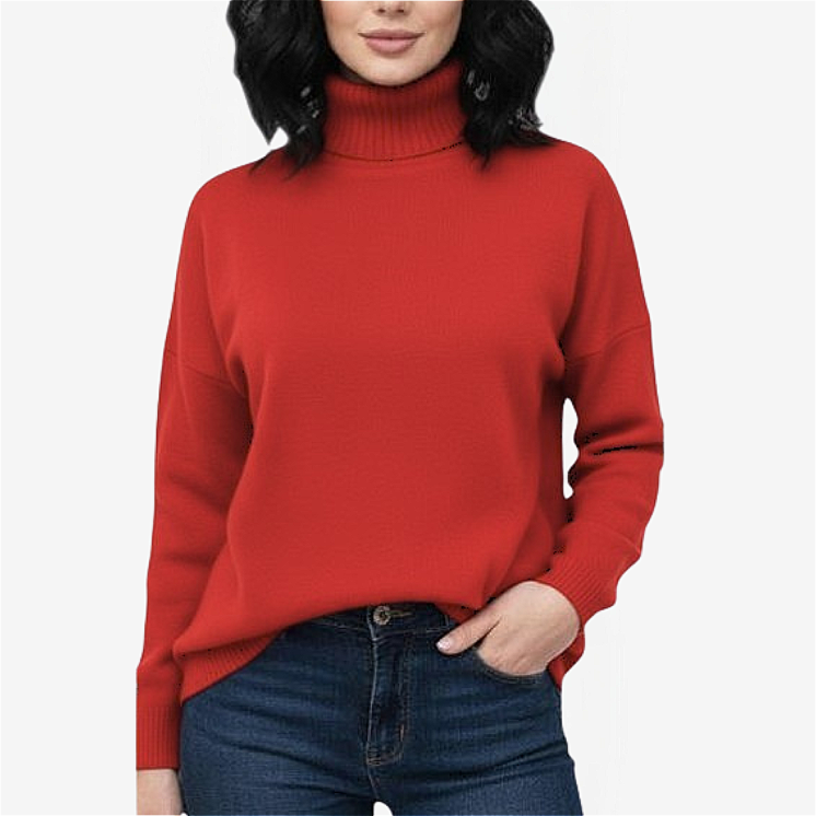 Women's Turtleneck Pullover Over 100% Cashmere