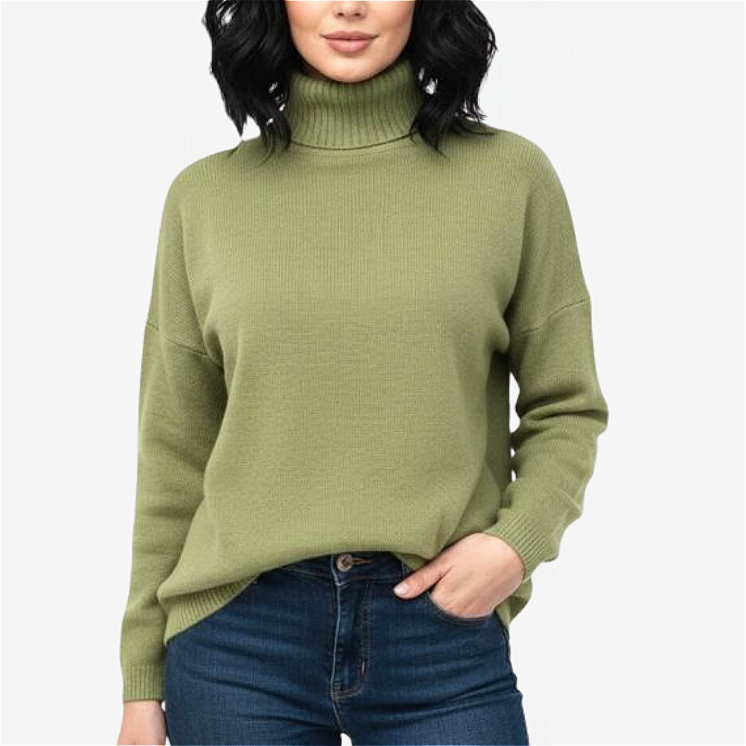Women's Turtleneck Pullover Over 100% Cashmere