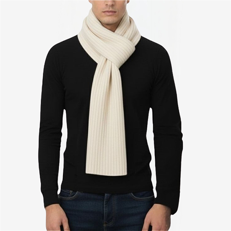 Ribbed Scarf 100% Cashmere