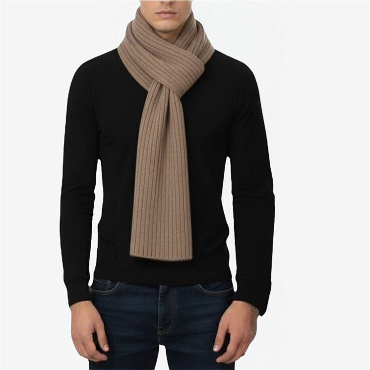 Ribbed Scarf 100% Cashmere