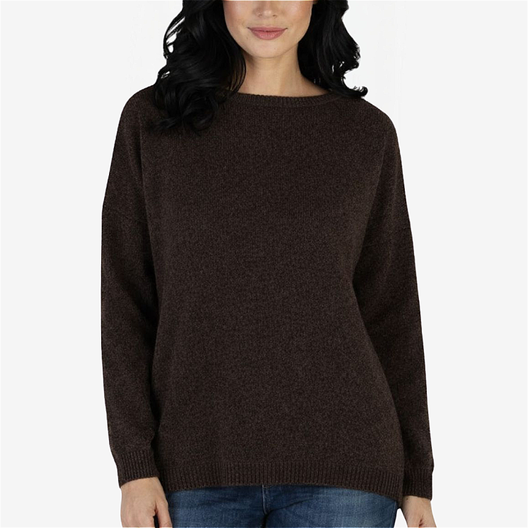 Pullover Femme Over Col Bateau 100% Cachemire