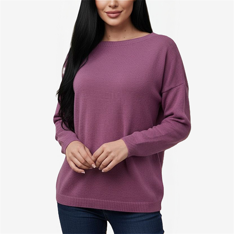 Pullover Donna Scollo Barca Over 100% Cashmere