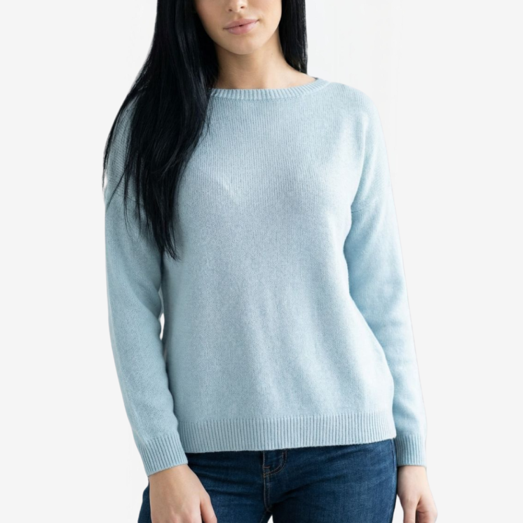 Pullover Femme Over Col Bateau 100% Cachemire