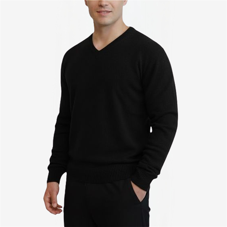 Men's V Neck Pullover 100% Cashmere