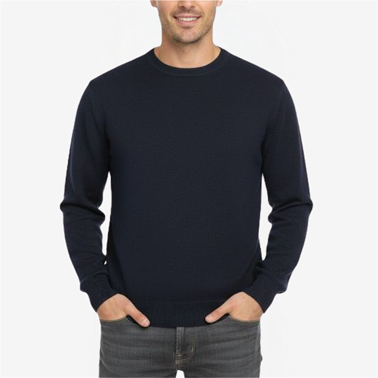 Pullover Uomo Girocollo 100% Cashmere.