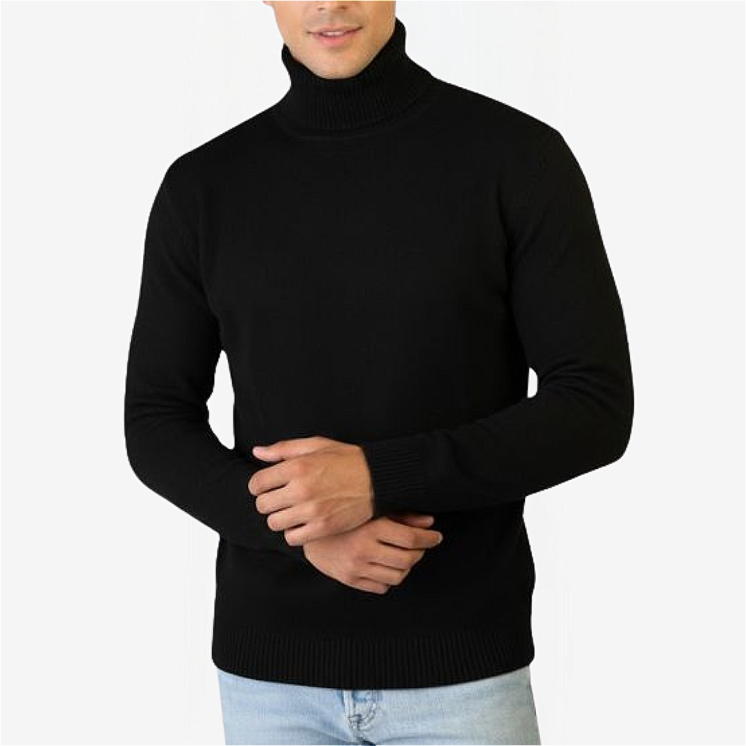 Pullover Uomo Dolcevita 100% Cashmere