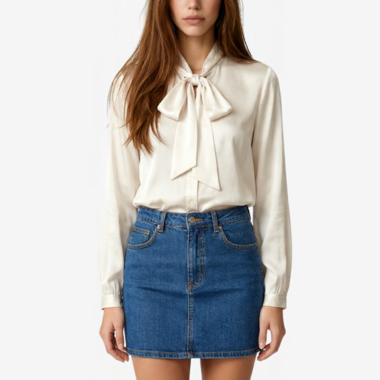 Shirt Bow 100% Viscose