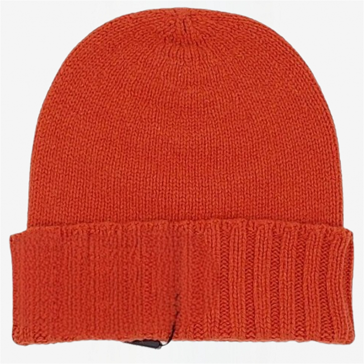 Ribbed Border Hat 100% Cashmere