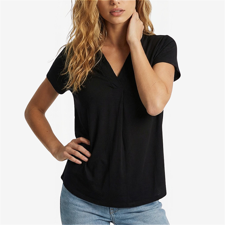 T-Shirt V-Neck Short Sleeves