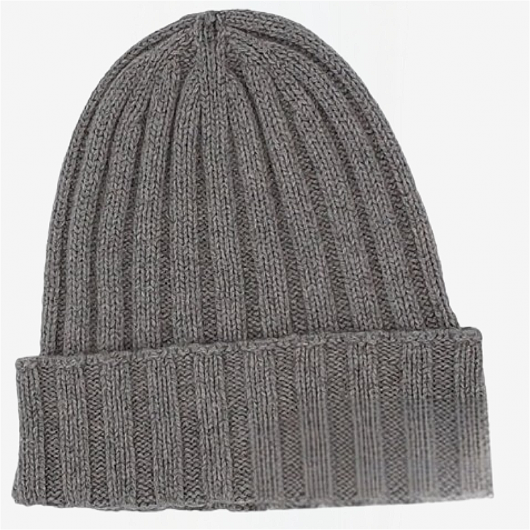 Ribbed Hat 100% Cashmere