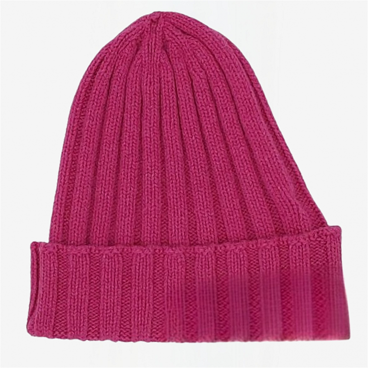 Ribbed Hat 100% Cashmere