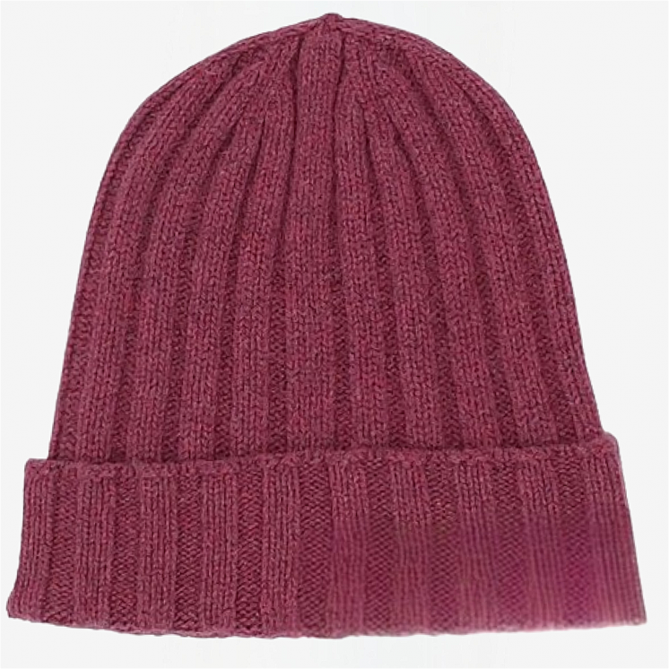 Ribbed Hat 100% Cashmere