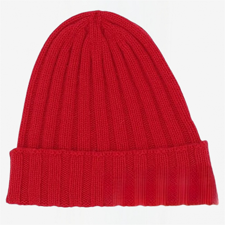 Ribbed Hat 100% Cashmere