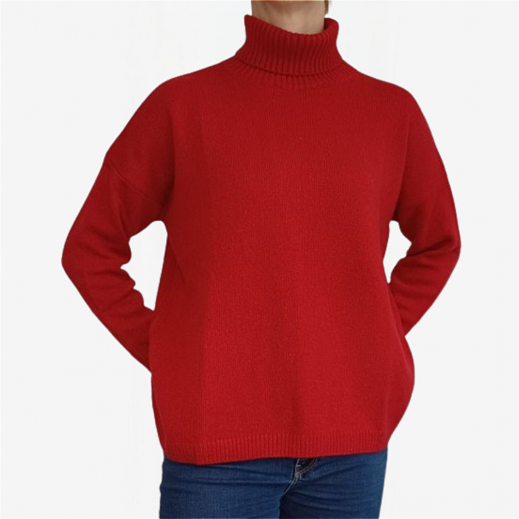 Women's Turtleneck Pullover Over 100% Cashmere