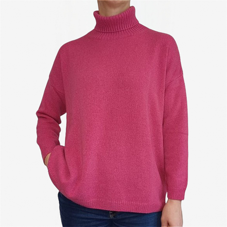 Women's Turtleneck Pullover Over 100% Cashmere