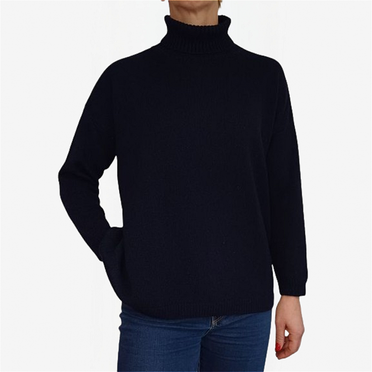 Women's Turtleneck Pullover Over 100% Cashmere