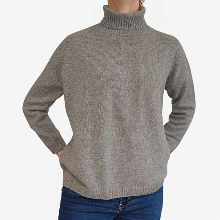 Women's Turtleneck Pullover Over 100% Cashmere