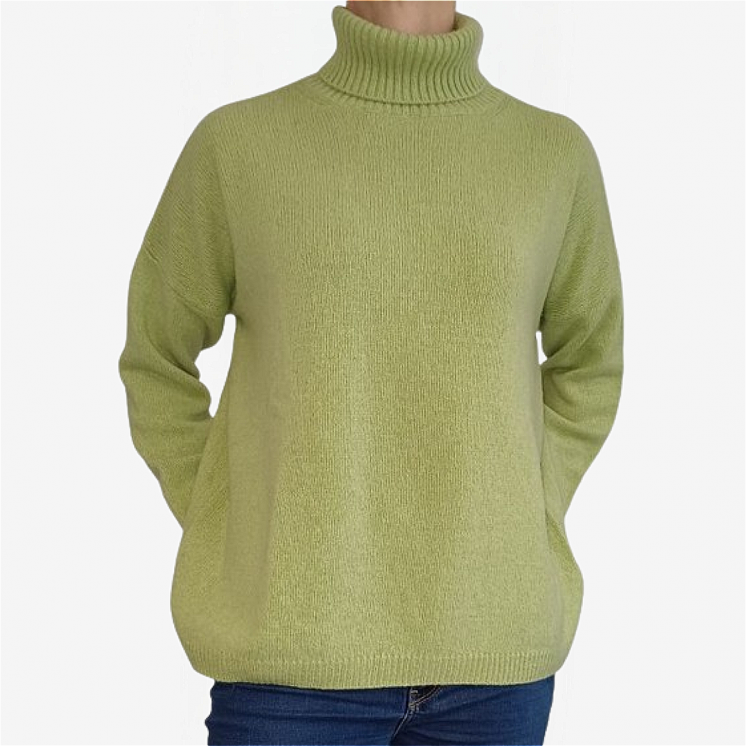 Women's Turtleneck Pullover Over 100% Cashmere