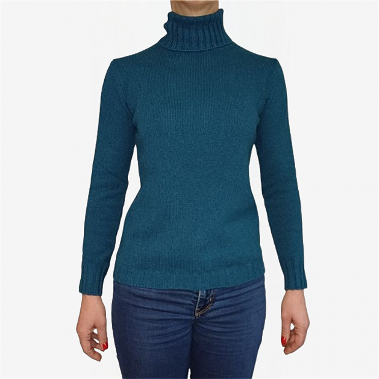 Women's Turtleneck Pullover 100% Cashmere