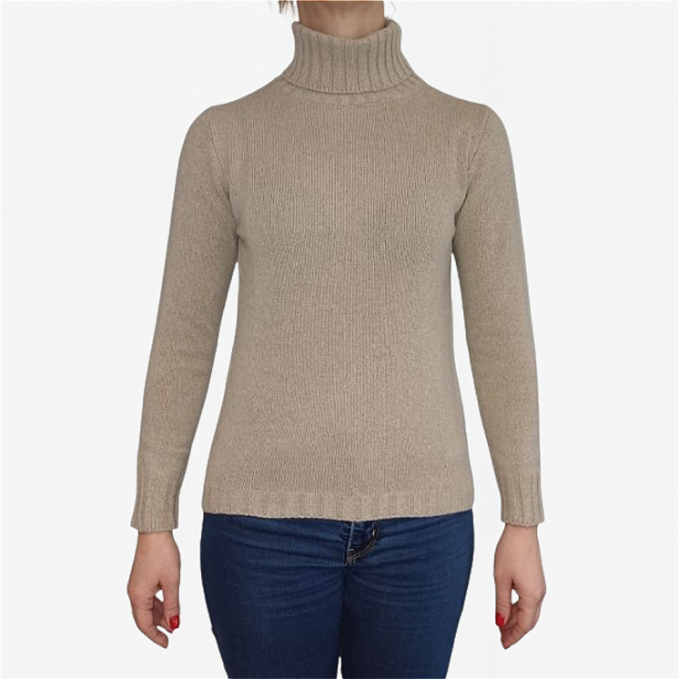 Women's Turtleneck Pullover 100% Cashmere