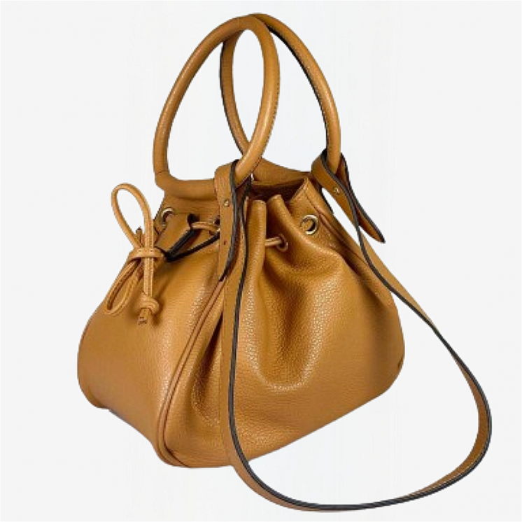 Bag Luna - Bucket Bag  Genuine Leather dollaro (Madras)