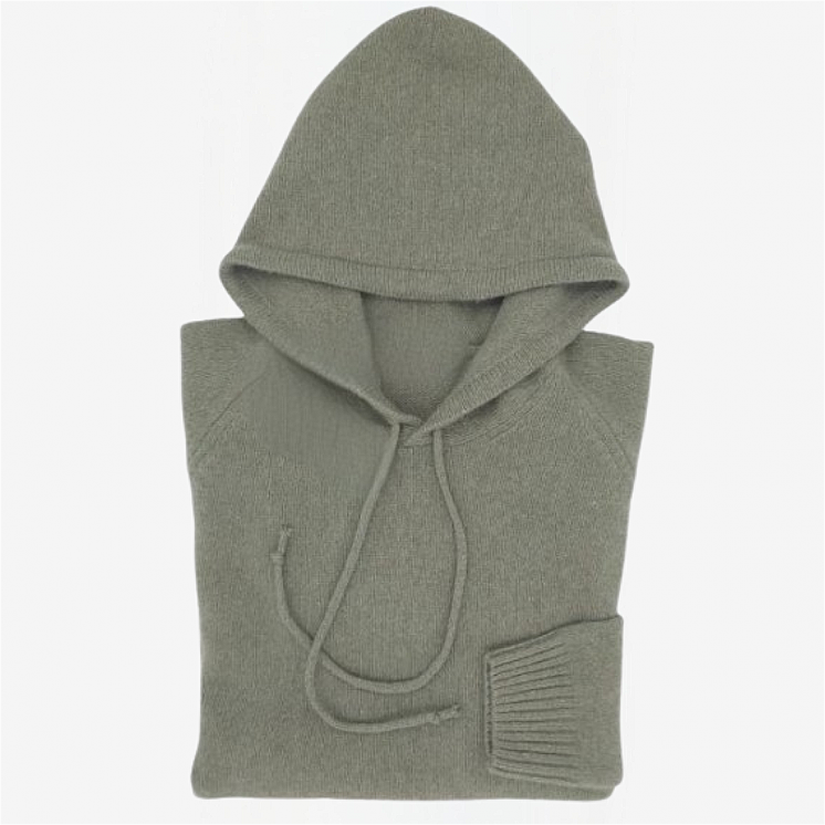 Pullover Unisex à capuche 100% Cachemire