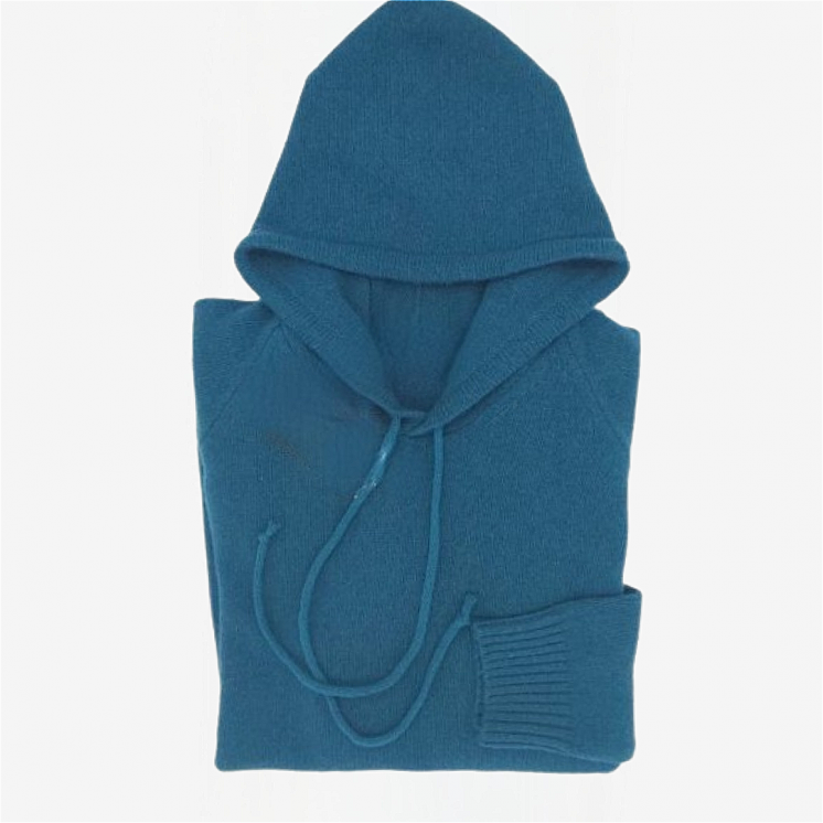 Pullover Unisex à capuche 100% Cachemire