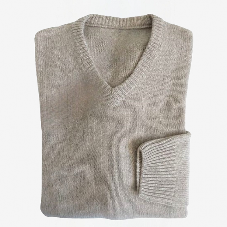 Men's V Neck Pullover 100% Cashmere