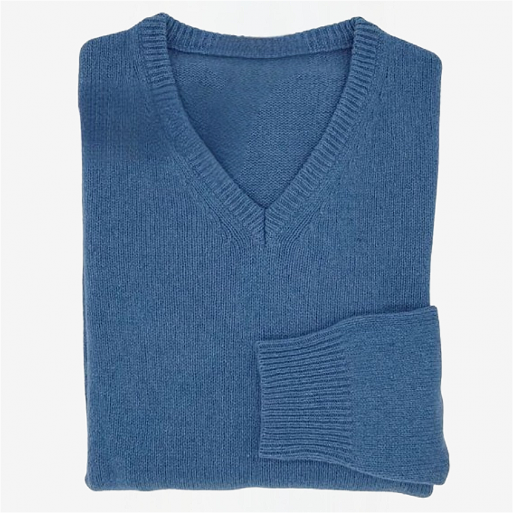 Men's V Neck Pullover 100% Cashmere